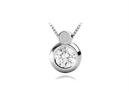 White Gold Plated | CZ Studded Pendants